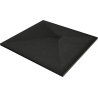 Mexen Stone+ bac en composite carré 100 x 100 cm, noir, bonde noire - 44701010-B