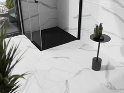 Mexen Stone+ receveur de douche carré en composite 100 x 100 cm, noir, cache noir - 44701010-B