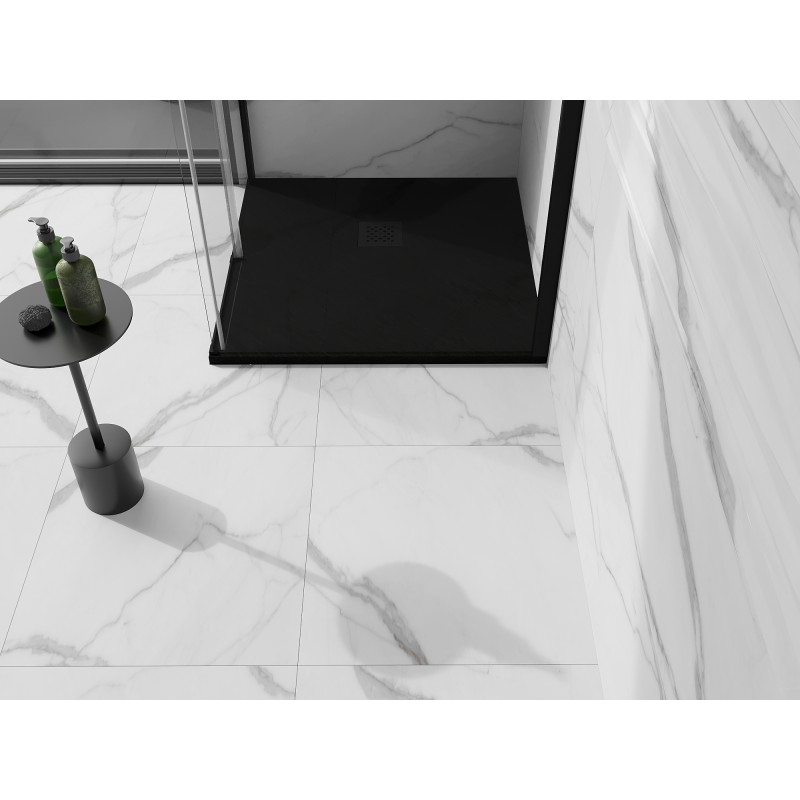 Mexen Stone+ receveur de douche composite carré 90 x 90 cm, noir, cache noir - 44709090-B
