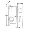 Mexen Uno robinet de bain et de douche encastré, chrome - 71435-00
