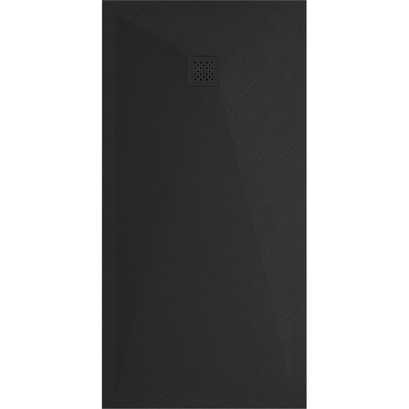 Mexen Stone+ receveur de douche composite rectangulaire 160 x 70 cm, noir, cache noir - 44707016-B