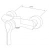 Mexen Sabre robinet de douche, Chrome - 72140-00