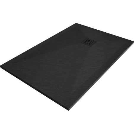 Mexen Stone+ receveur de douche composite rectangulaire 130 x 70 cm, noir, cache noir - 44707013-B