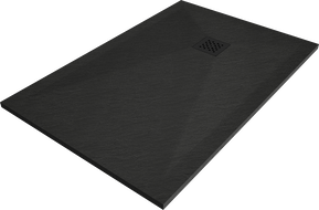 Mexen Stone+ receveur en composite rectangulaire 140 x 70 cm, noir, cache noir - 44707014-B