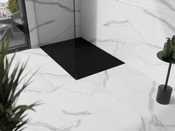 Mexen Stone+ bac en composite rectangulaire 100 x 70 cm, noir, cache noir - 44707010-B