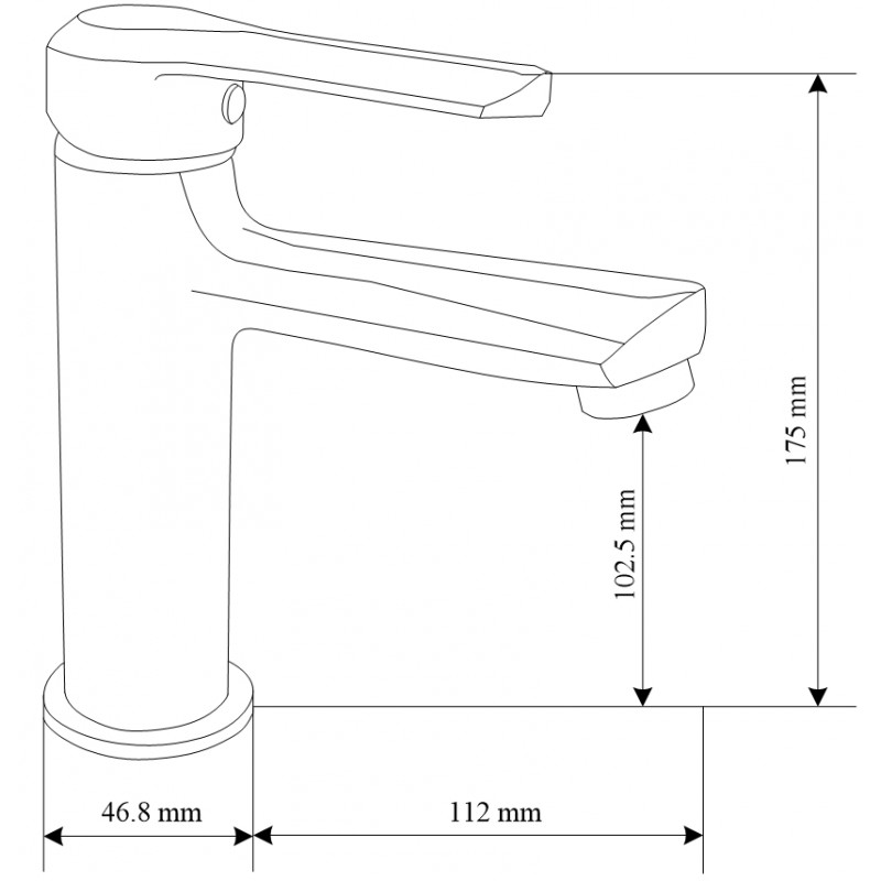 Mexen Sabre robinet de lavabo, chrom - 72100-00