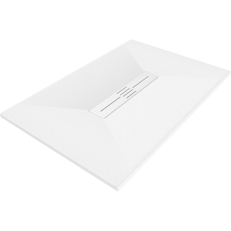 Mexen Toro receveur de douche rectangulaire SMC 110 x 70 cm, blanc, cache blanc - 43107011-W