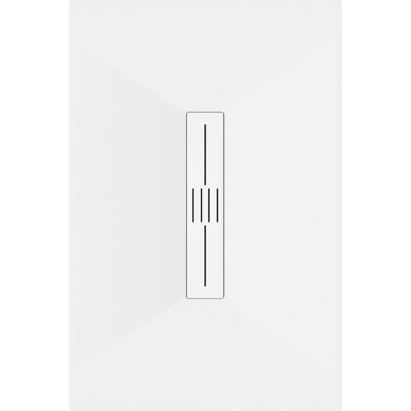 Mexen Toro receveur de douche rectangulaire SMC 100 x 70 cm, blanc, cache blanc - 43107010-W