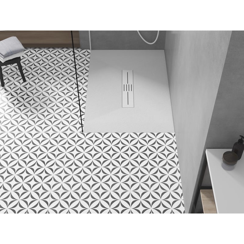 Mexen Toro receveur rectangulaire SMC 120 x 70 cm, blanc, cache blanc - 43107012-W