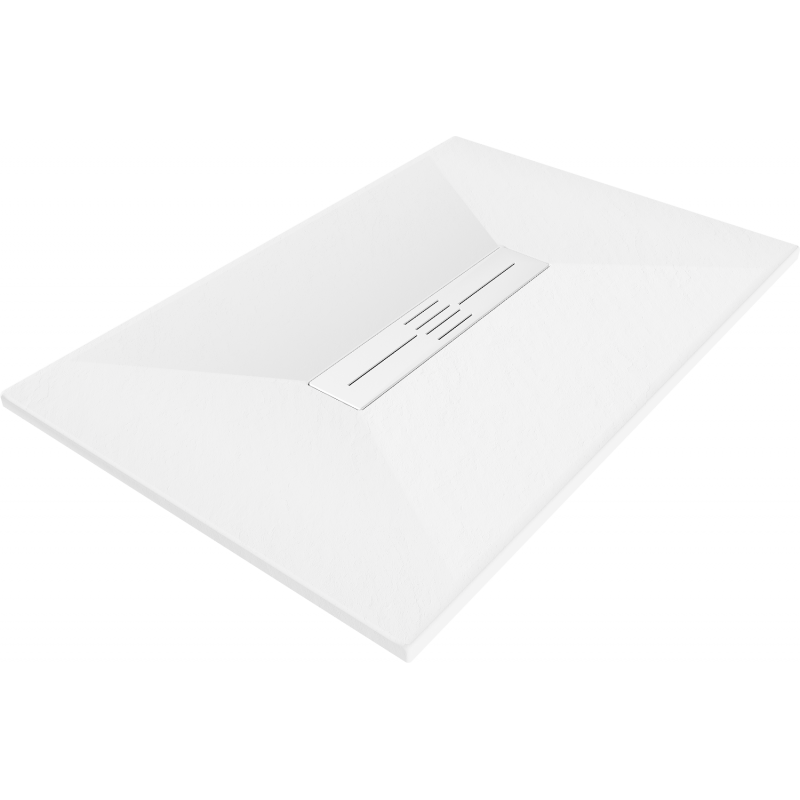 Bac rectangulaire Mexen Toro SMC 140 x 70 cm, blanc, cache blanc - 43107014-W