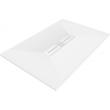 Bac rectangulaire Mexen Toro SMC 140 x 70 cm, blanc, cache blanc - 43107014-W