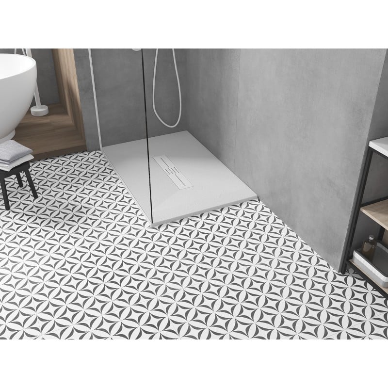 Mexen Toro receveur rectangulaire SMC 120 x 70 cm, blanc, cache blanc - 43107012-W