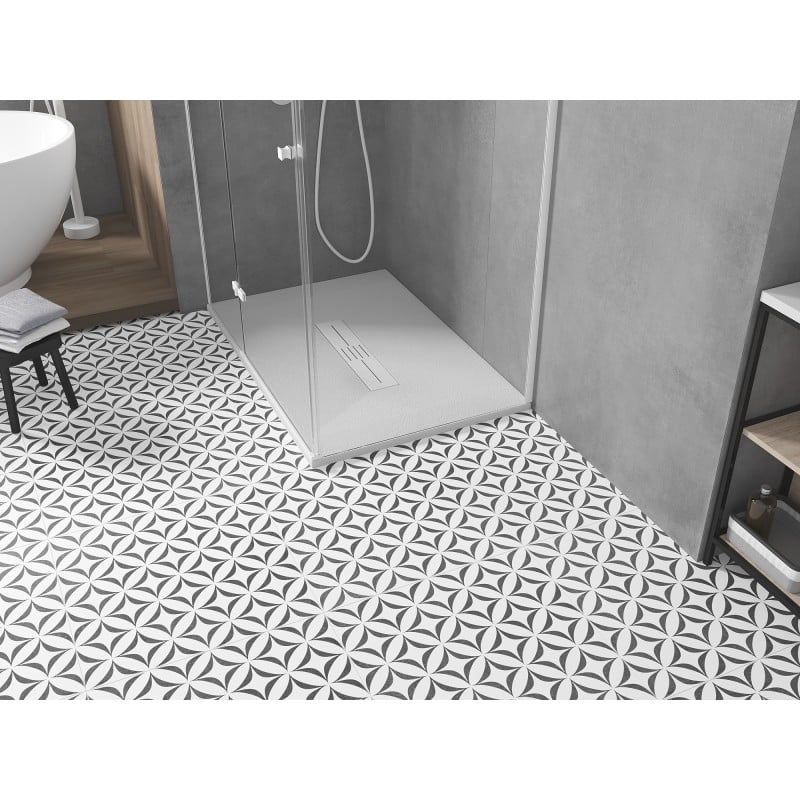 Mexen Toro receveur de douche rectangulaire SMC 140 x 70 cm, blanc, cache blanc - 43107014-W