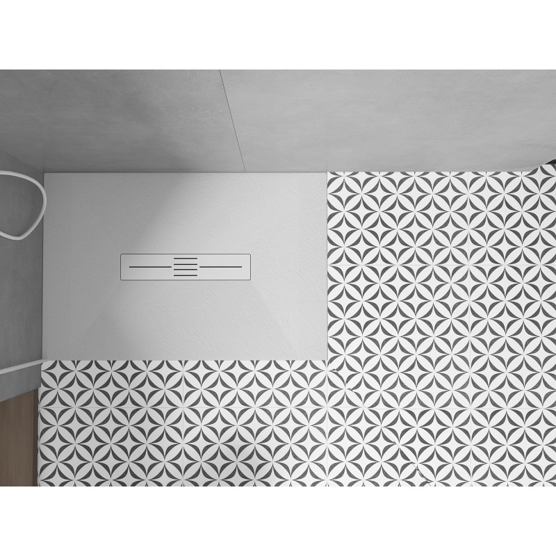 Mexen Toro receveur de douche rectangulaire SMC 100 x 80 cm, blanc, cache blanc - 43108010-W