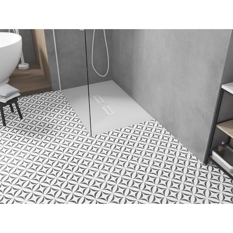 Mexen Toro receveur de douche rectangulaire SMC 100 x 90 cm, blanc, cache blanc - 43109010-W