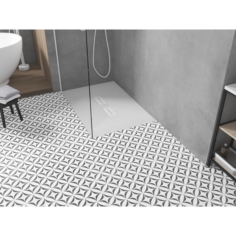 Mexen Toro receveur de douche rectangulaire SMC 140 x 90 cm, blanc, cache blanc - 43109014-W