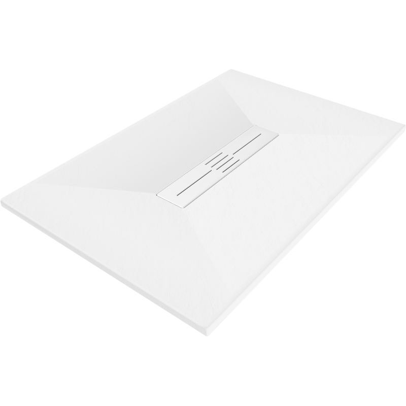 Bac à douche rectangulaire Mexen Toro SMC 100 x 90 cm, blanc, cache blanc - 43109010-W