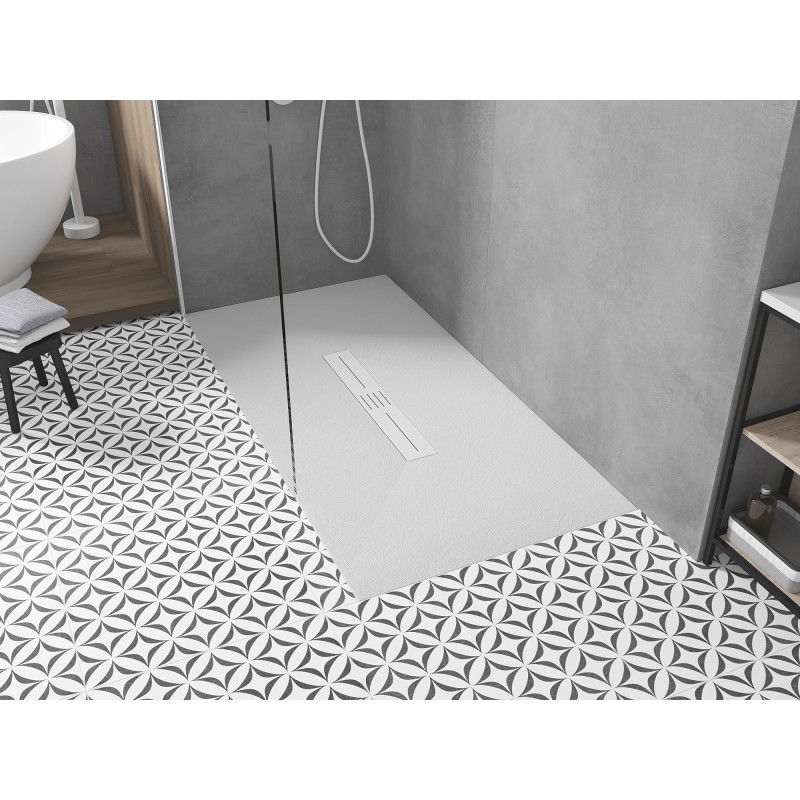 Mexen Toro receveur de douche rectangulaire SMC 170 x 70 cm, blanc, cache blanc - 43107017-W