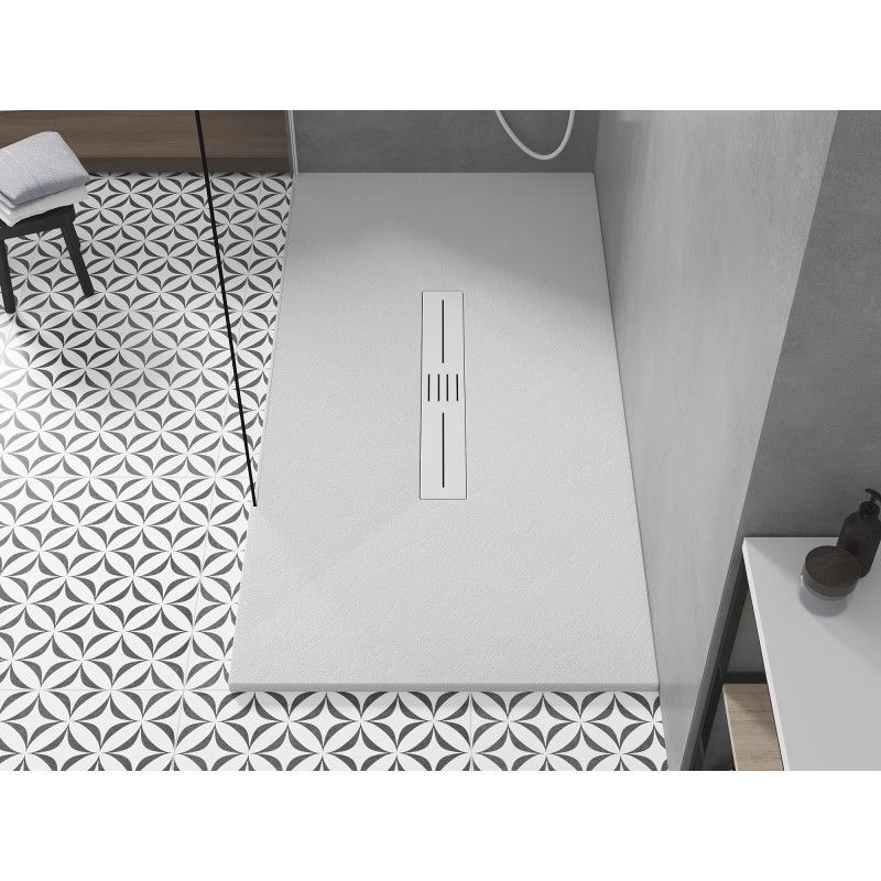 Mexen Toro receveur de douche rectangulaire SMC 170 x 70 cm, blanc, cache blanc - 43107017-W