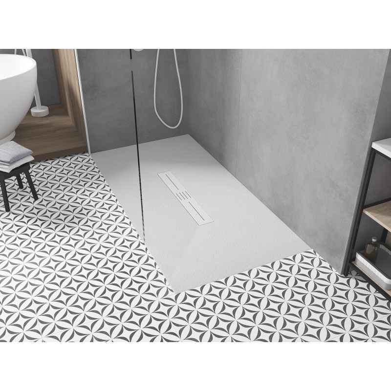 Mexen Toro receveur de douche rectangulaire SMC 200 x 80 cm, blanc, cache blanc - 43108020-W