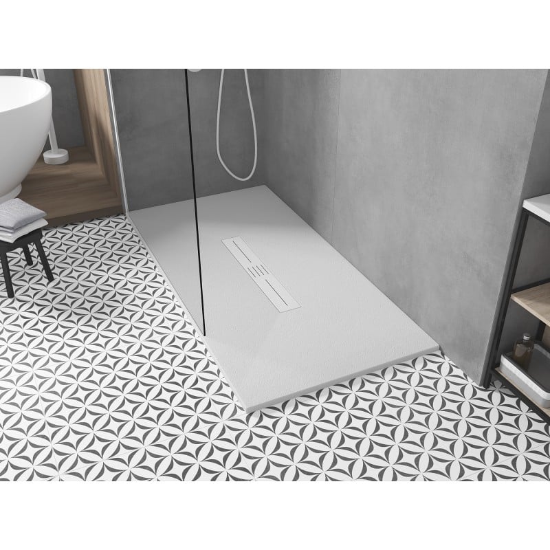 Mexen Toro receveur de douche rectangulaire SMC 200 x 80 cm, blanc, cache blanc - 43108020-W
