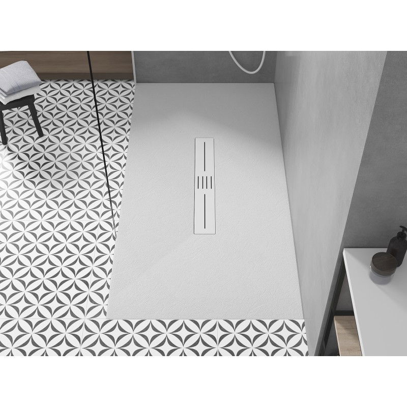 Mexen Toro receveur de douche rectangulaire SMC 150 x 90 cm, blanc, cache blanc - 43109015-W