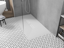Bande de douche Mexen Toro rectangulaire SMC 180 x 90 cm, blanc, cache blanc - 43109018-W