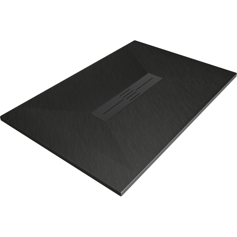 Bac à douche rectangulaire Mexen Toro SMC 140 x 90 cm, noir, cache noir - 43709014-B