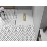 Mexen Toro receveur de douche rectangulaire SMC 130 x 70 cm, blanc, cache doré - 43107013-G