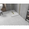 Mexen Toro receveur de douche rectangulaire SMC 110 x 70 cm, blanc, cache dorée - 43107011-G