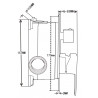 Mexen Uno Ensemble de douche encastré DR33, chrome - 71435DR33-00
