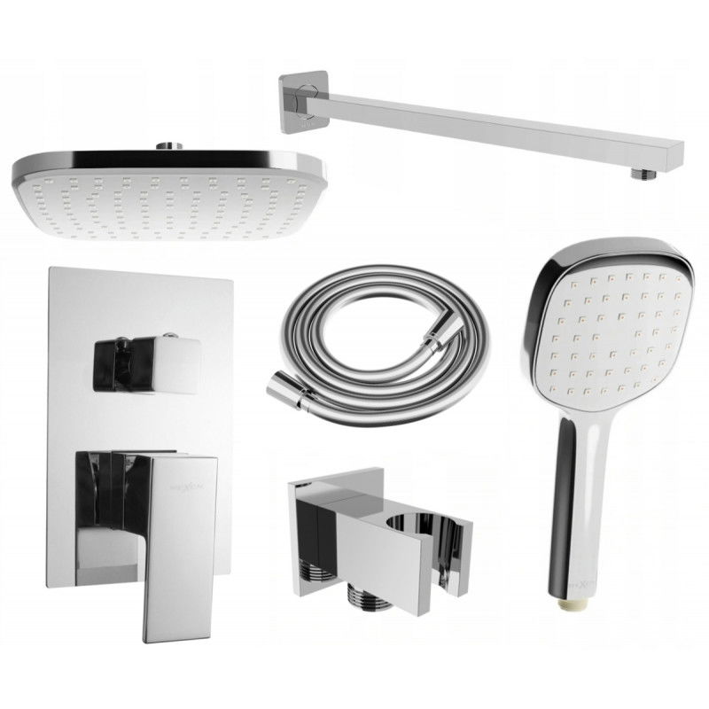 Mexen Uno DR33 ensemble de douche encastré, chrome - 71435DR33-00