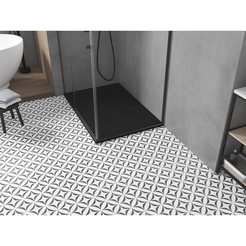 Mexen Toro receveur de douche rectangulaire SMC 130 x 90 cm, noir, cache noir - 43709013-B