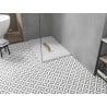 Receveur de douche rectangulaire Mexen Toro SMC 120 x 90 cm, blanc, cache-douche doré - 43109012-G
