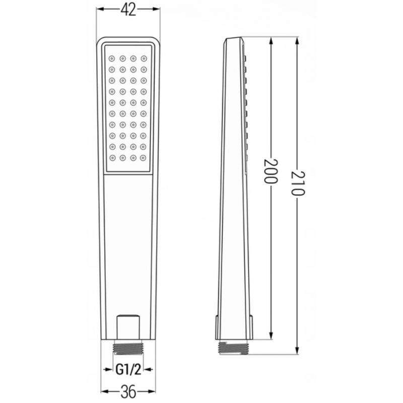 Mexen Uno DR33 ensemble de douche encastré, noir - 71435DR33-70