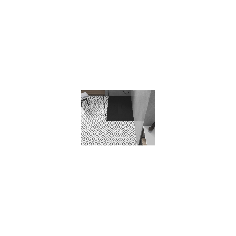 Mexen Toro receveur rectangulaire SMC 110 x 90 cm, noir, cache noir - 43709011-B
