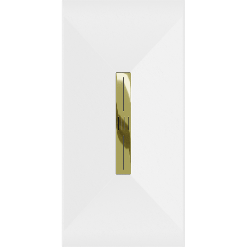 Mexen Toro receveur de douche rectangulaire SMC 150 x 70 cm, blanc, cache doré - 43107015-G