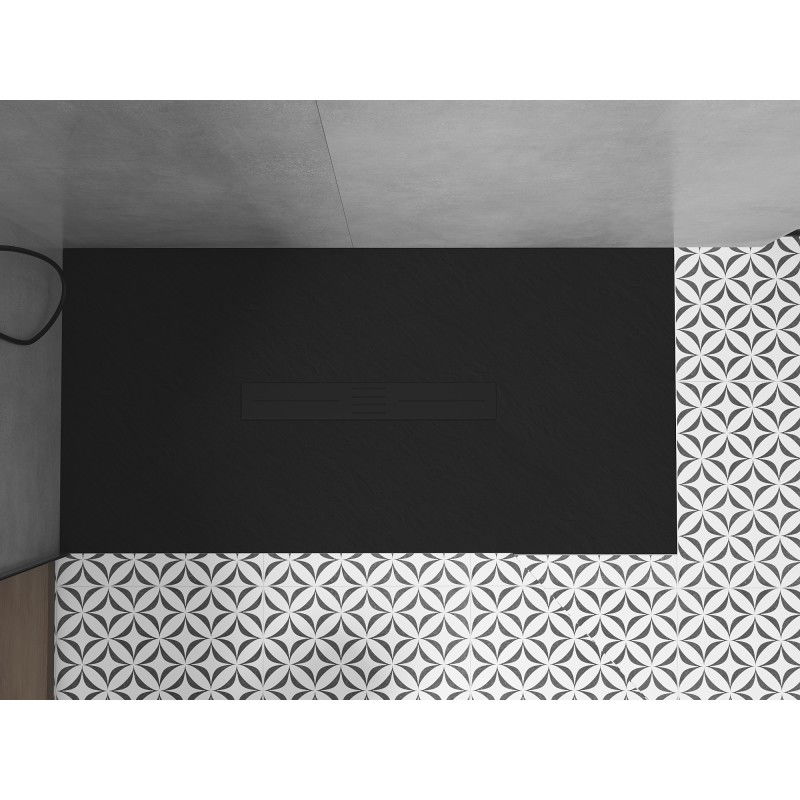 Mexen Toro receveur de douche rectangulaire SMC 180 x 80 cm, noir, cache noir - 43708018-B
