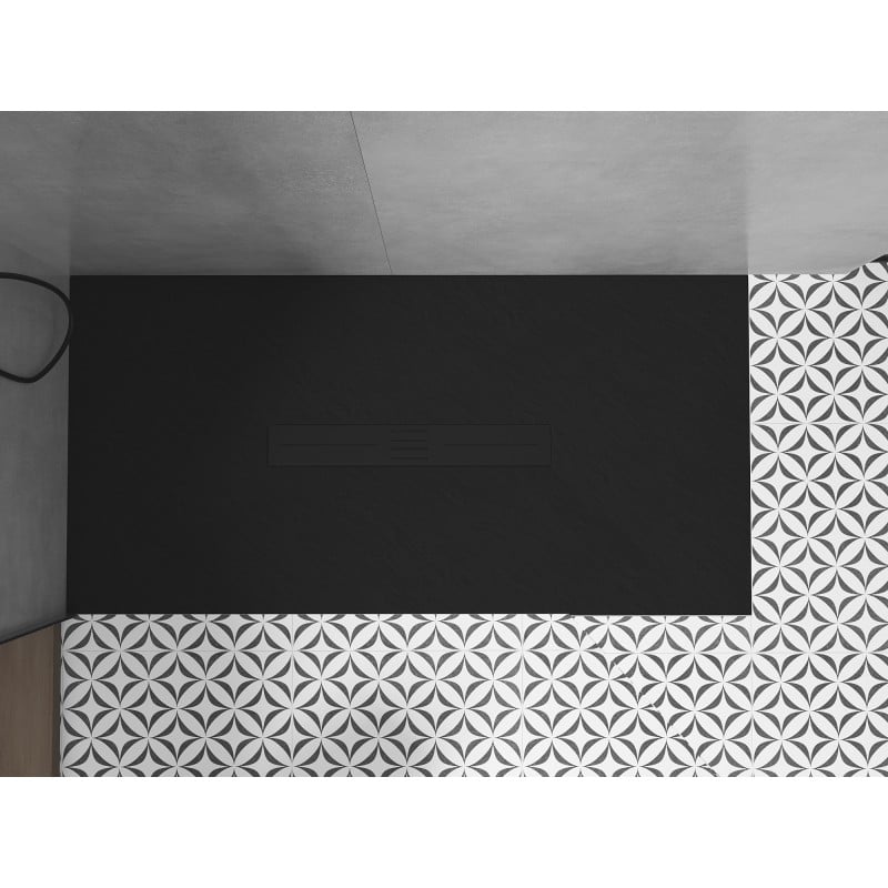 Mexen Toro receveur de douche rectangulaire SMC 170 x 80 cm, noir, cache noir - 43708017-B