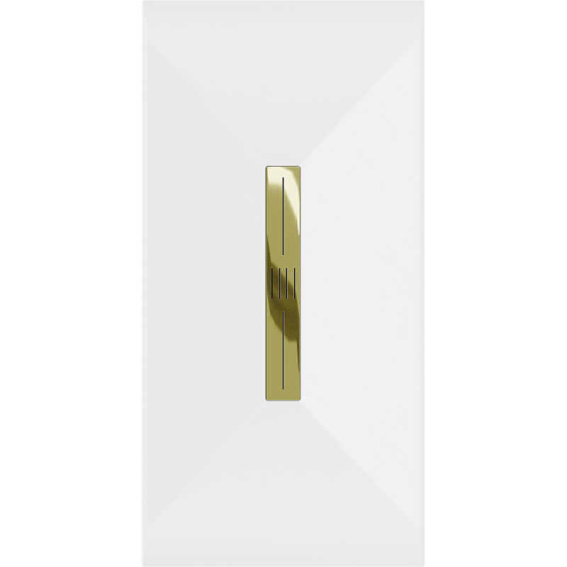 Mexen Toro receveur de douche rectangulaire SMC 150 x 90 cm, blanc, cache dorée - 43109015-G
