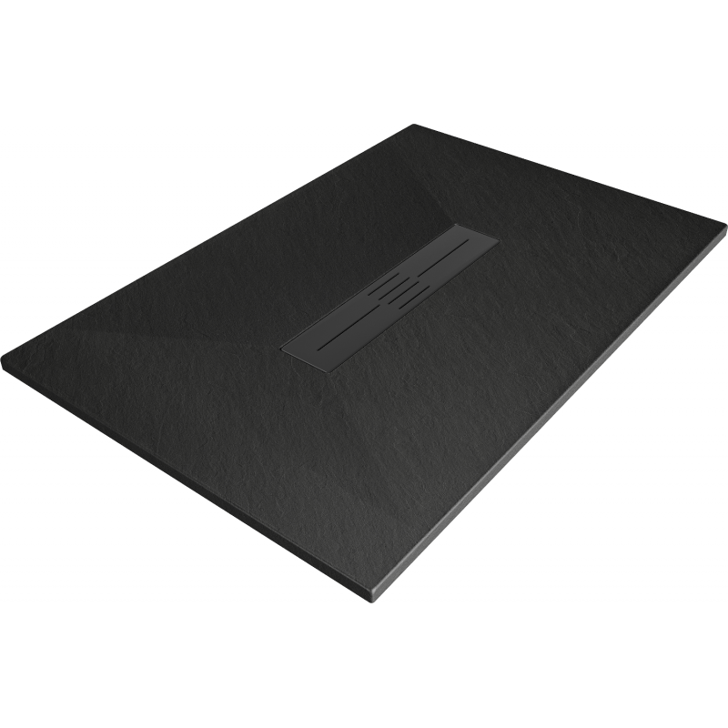 Mexen Toro bac rectangulaire SMC 100 x 80 cm, noir, cache noir - 43708010-B