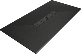 Bande de douche Mexen Toro rectangulaire SMC 150 x 70 cm, noir, cache noire - 43707015-B