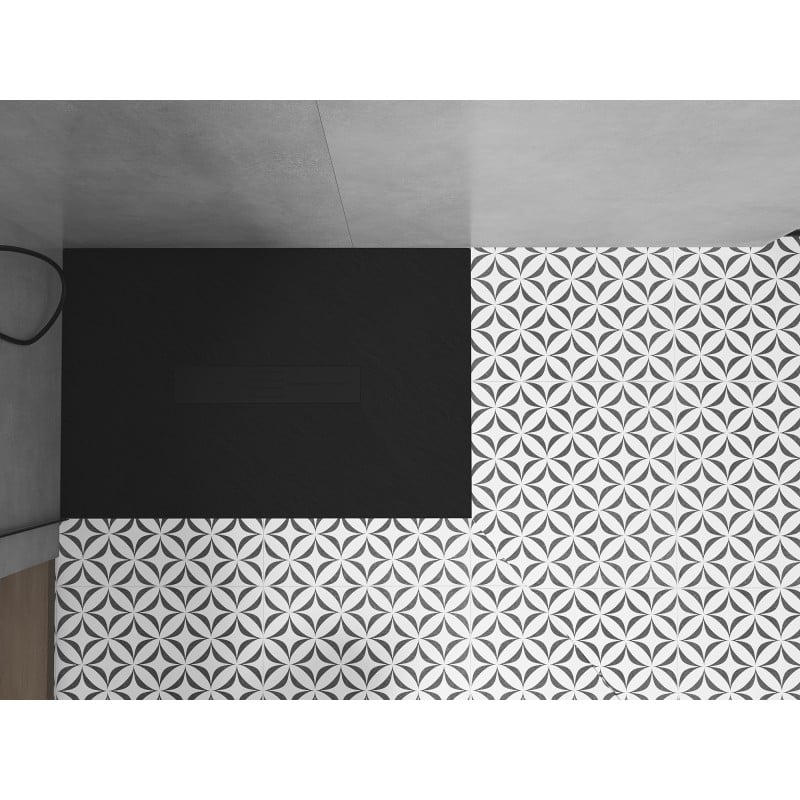 Mexen Toro receveur rectangulaire SMC 100 x 70 cm, noir, cache noir - 43707010-B