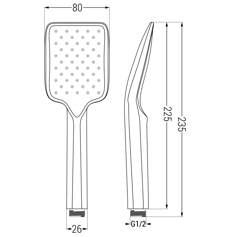 Mexen Uno DR62 ensemble de douche encastré, doré - 71435DR62-50
