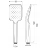 Mexen Uno DR62 ensemble de douche encastré, doré - 71435DR62-50