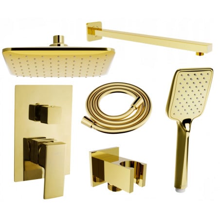 Mexen Uno DR62 ensemble de douche encastré, doré - 71435DR62-50