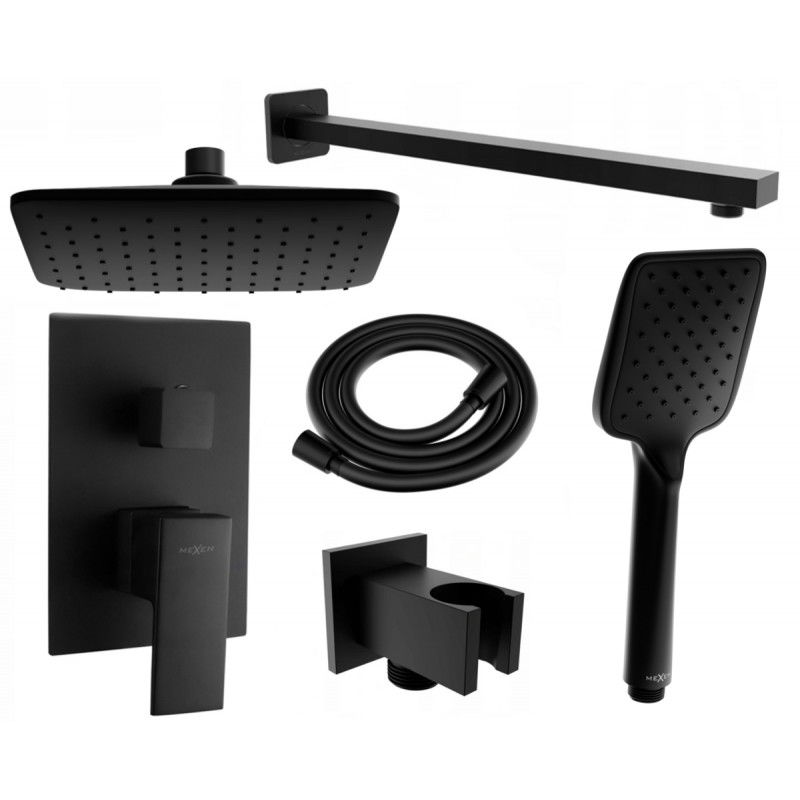 Mexen Uno DR62 ensemble de douche encastré, noir - 71435DR62-70