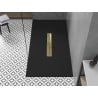 Mexen Toro receveur de douche rectangulaire SMC 180 x 90 cm, noir, cache doré - 43709018-G
