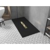 Mexen Toro receveur de douche rectangulaire SMC 180 x 90 cm, noir, cache doré - 43709018-G