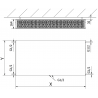 Mexen Flat CCF33 radiateur plat 400 x 800 mm, raccordement inférieur central, 1265 W, noir - W6C33F-040-080-70